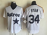 Houston Astros #34 Nolan Ryan White Mitchell And Ness Throwback Pullover Stitched Jersey,baseball caps,new era cap wholesale,wholesale hats